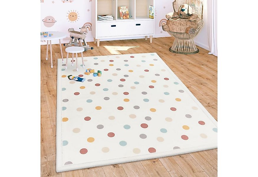 KADIMA DESIGN Kinderteppich waschmaschinenwaschbar Punkte Kindermotiv Kinde günstig online kaufen
