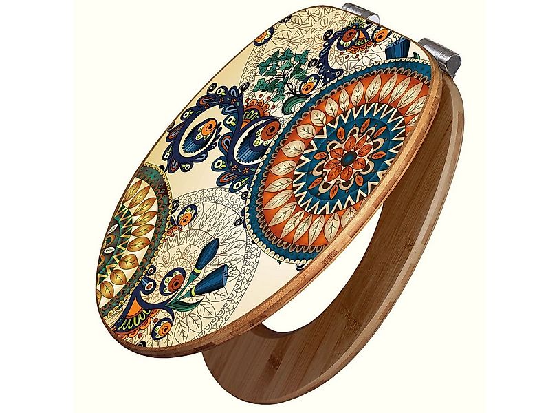 banjado WC-Sitz aus Bambus mit Absenkautomatik Motiv Modernes Mandala (umwe günstig online kaufen