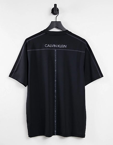 Calvin Klein Performance – T-Shirt in Schwarz mit Logoband günstig online kaufen