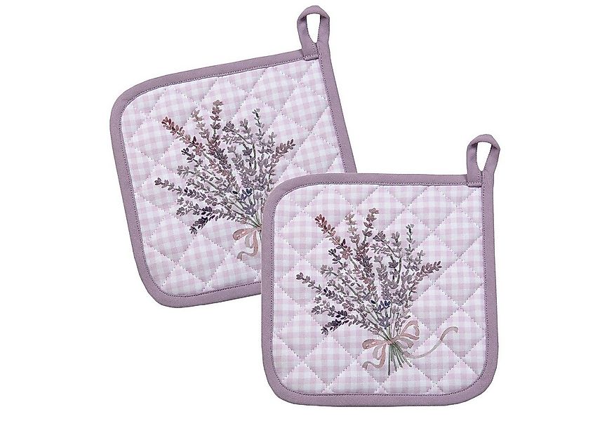 Clayre & Eef Topflappen Lavender Garden, (Set, 2-tlg., 2-teilig), hitzebest günstig online kaufen