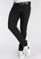 DELMAO Stretch-Jeans "Reed" gerader Beinschnitt, Used-Look-Waschung, günstig online kaufen