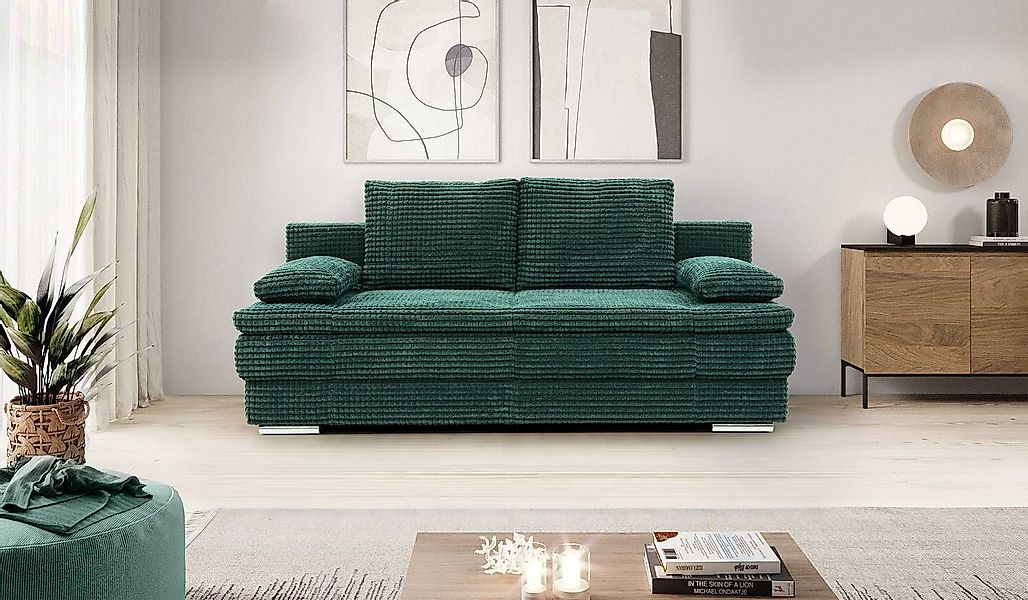 Hygger Möbelhaus Schlafsofa Brendon mit Schlaffunktion 150x205 cm und Bettk günstig online kaufen