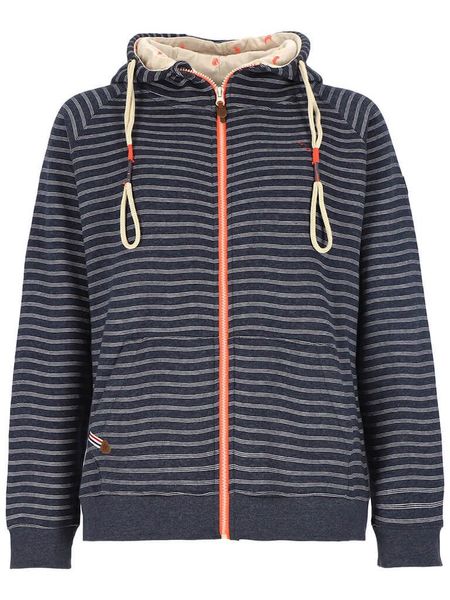 modAS Kapuzensweatjacke Damen Sweatjacke Streifen mit günstig online kaufen