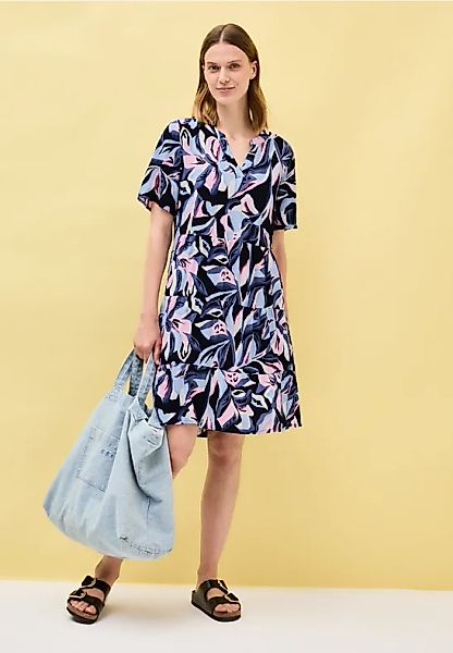 Gemustertes Volant-Kleid günstig online kaufen