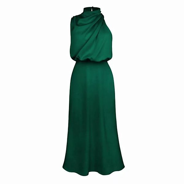 ZWY Dirndl Ärmelloses Kleid aus Satin. Stilvolles, elegantes Abendkleid günstig online kaufen