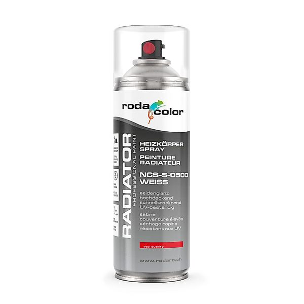 RodaColor Heizkörperspray Sprühlack 400ml NCS S 0500 Weiss günstig online kaufen