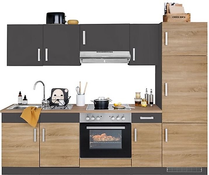 KOCHSTATION Küchenzeile »KS-Gera«, Breite 270 cm, wahlweise mit E-Geräten, günstig online kaufen