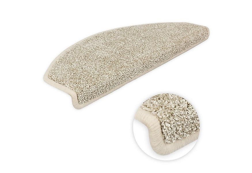 Metzker® Stufenmatte Stufenmatten Ventura Halbrund Beige 15 Stück, halbrund günstig online kaufen