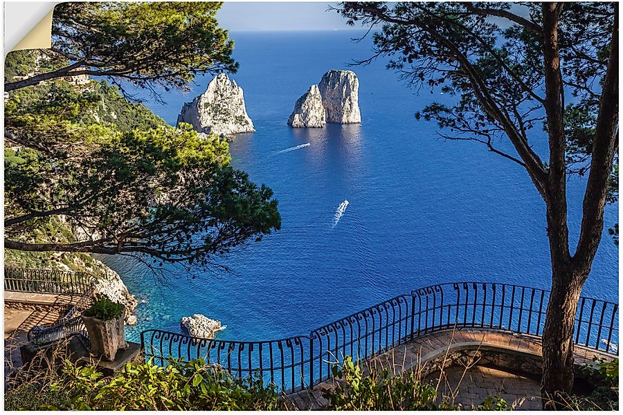Artland Wandbild »Faraglione-Felsen auf Capri, Italien«, Meer Bilder, (1 St günstig online kaufen