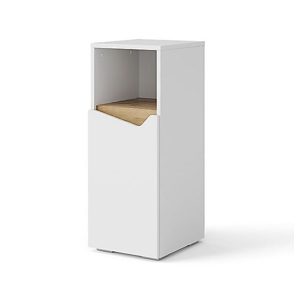Vicco Midischrank Marelle Weiß/Artisan-Eiche 30 x 75 cm mit Tür und offenem günstig online kaufen