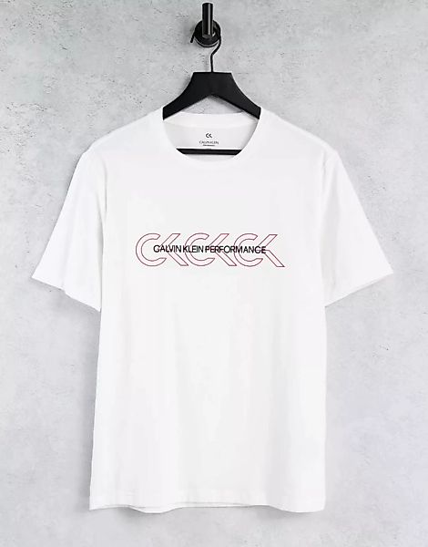 Calvin Klein – Sport – T-Shirt-Weiß günstig online kaufen
