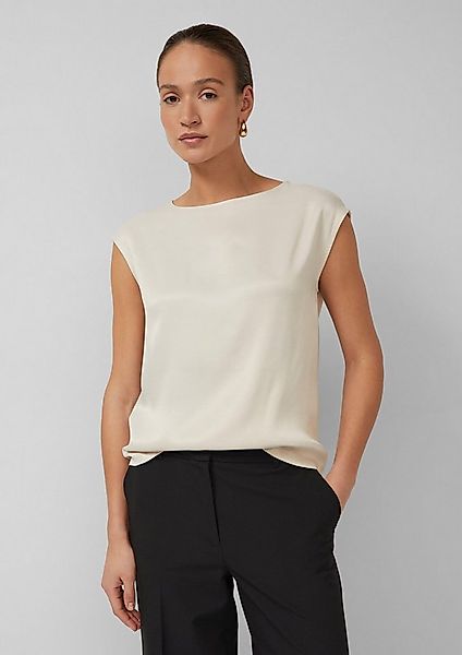 s.Oliver Kurzarmshirt T-Shirt Ärmelloses Viskose-Shirt im Fabricmix günstig online kaufen