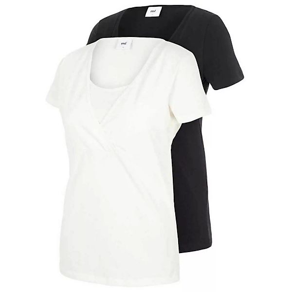 Mamalicious Lea 2 Pack Kurzarm-t-shirt Umstandsmode XL Black / Pack Snow Wh günstig online kaufen