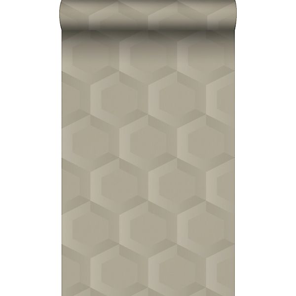 Origin Luxury Wallcoverings Tapete 3D Wabenmuster Sandbeige 53 Cm X 1005 Cm günstig online kaufen
