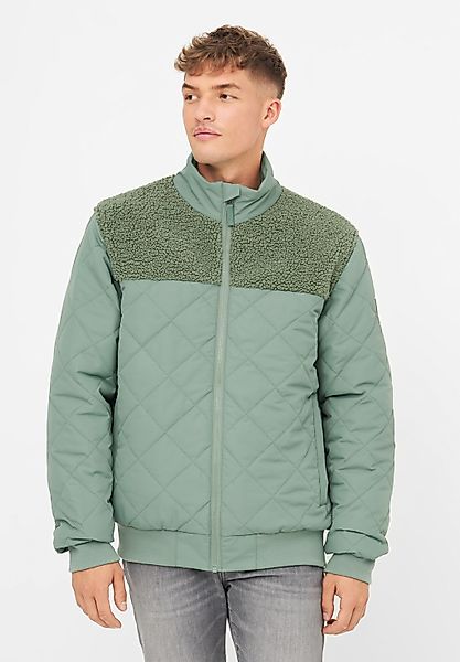 Derbe Fleecejacke "Quiltholm", gesteppt, Fleece im oberen Anteil, silberne günstig online kaufen