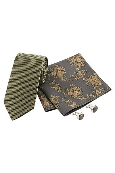 Next Krawatte Krawatte, Einstecktuch + Manschettenknöpfe günstig online kaufen