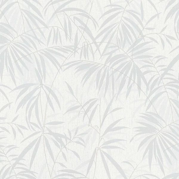 Bricoflor Blätter Tapete Weiß Grau Moderne Vliestapete mit Blättern Ideal f günstig online kaufen