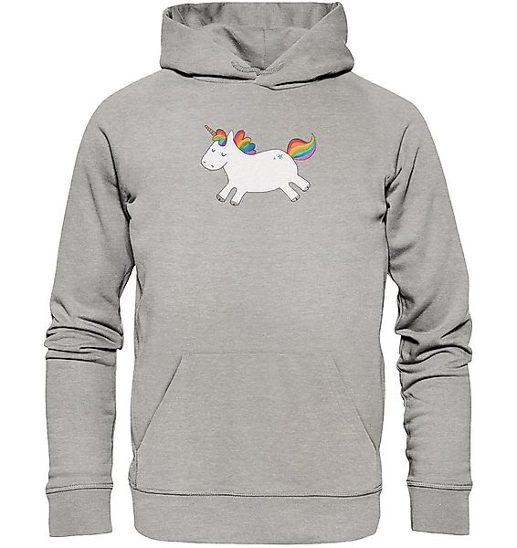 Mr. & Mrs. Panda Hoodie Einhorn Happy Größe XL - Heather Grey - Geschenk, O günstig online kaufen