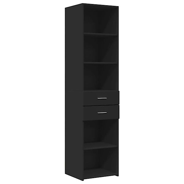 vidaXL Highboard Schwarz 45x42,5x185 cm Holzwerkstoff 3281449 günstig online kaufen