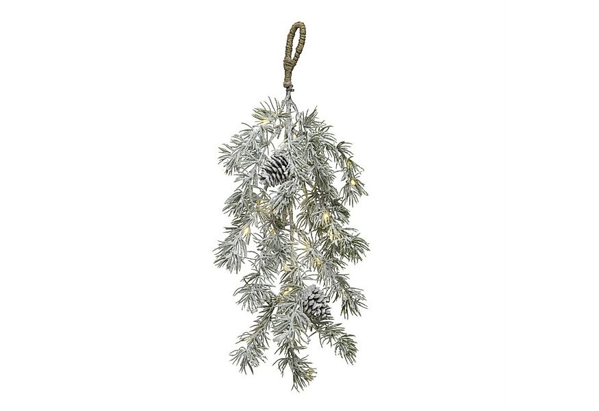 MARELIDA LED-Leuchtzweig LED Tannenzweig mit Zapfen Leuchtzweig Schneeoptik günstig online kaufen