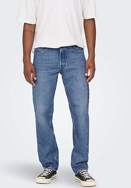 ONLY & SONS Regular-fit-Jeans ONSEDGE STRAIGHT BROMO 0017 DOT DNM NOOS günstig online kaufen