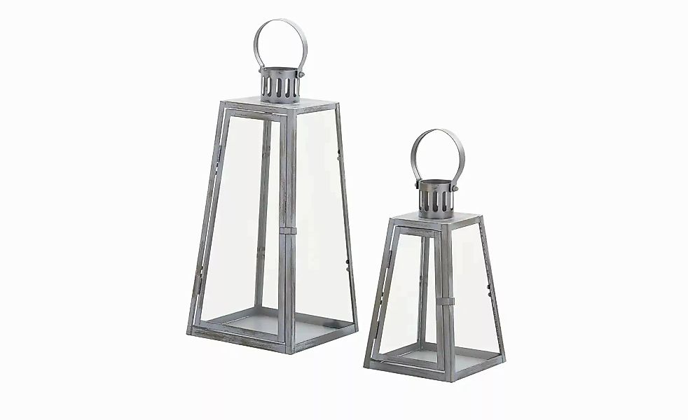 Laterne  2er Set   ¦ weiß ¦ Metall,Glas ¦ Maße (cm): B: 19 H: 41 T: 19.0 Ac günstig online kaufen