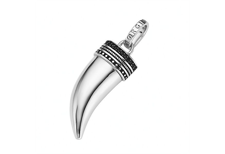 GIORGIO MARTELLO MILANO Kettenanhänger Zahn mit schwarzen Spinellen, Silber günstig online kaufen