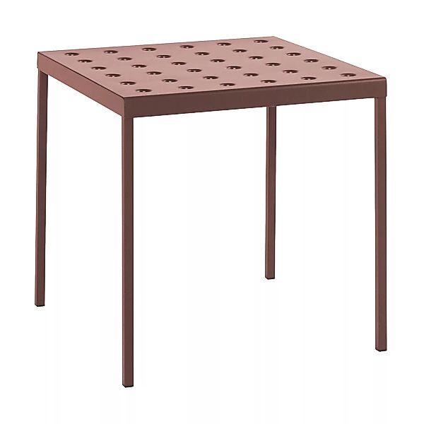 quadratischer Tisch Balcony metall rot / 75 x 76 cm - Stahl - Hay - Rot günstig online kaufen