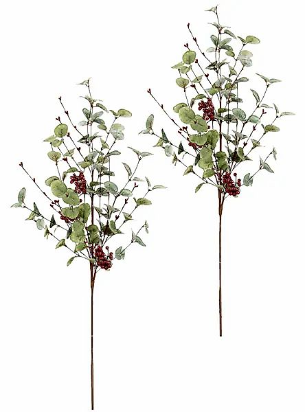 I.GE.A. Kunstzweig »Eukalyptuszweig« mit Beeren 2er Set Dekozweig Kunstblum günstig online kaufen