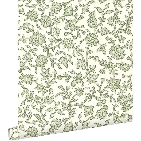 ESTAhome Tapete Blumenmuster Grün 50 X 900 Cm 131519 günstig online kaufen