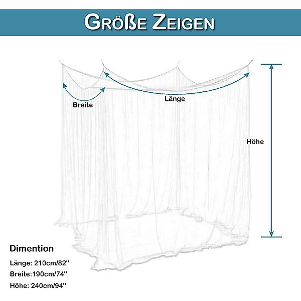 BTTO Moskitonetz Himmelbettvorhänge Bett Fliegennetz Mückennetz,Betthimmel günstig online kaufen