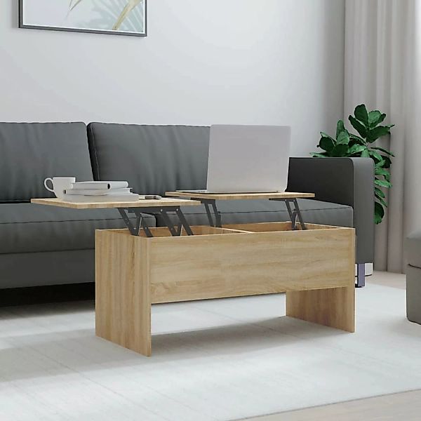 vidaXL Couchtisch Sonoma-Eiche 102x50,5x46,5 cm Holzwerkstoff günstig online kaufen