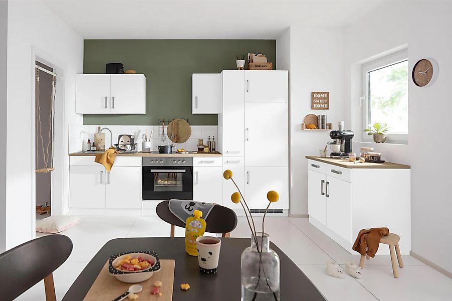 KOCHSTATION "KS-Gera" Breite 300 cm, wahlweise mit E-Geräten, mit Arbeitspl günstig online kaufen