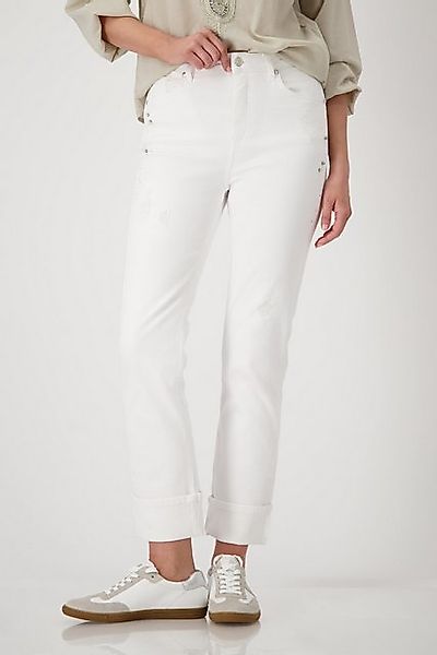 Monari Straight-Jeans Hose Jeans 68cm Mit Gürtelschlaufen günstig online kaufen