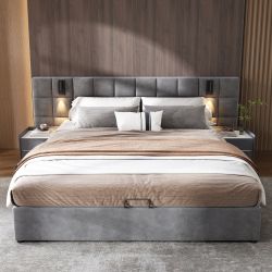 OKWISH Polsterbett Doppelbett Jugendbett Bett Stauraumbett günstig online kaufen