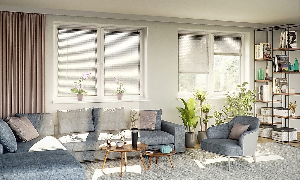 Sonello Jalousie Klemmfix ohne u. mit Bohren 30cm x 100cm Creme Aluminium J günstig online kaufen