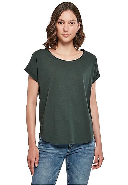 urbandreamz T-Shirt Damen Kurzarm Rundhals Long Slub Shirt hinten lang gesc günstig online kaufen