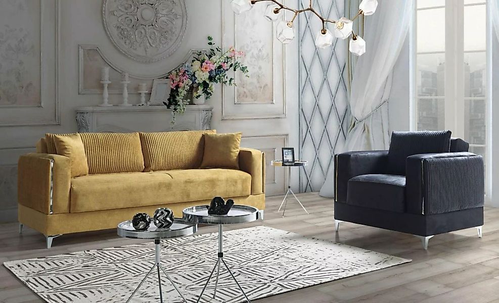 JVmoebel Sofa Sofagarnitur 3+1 Sitzer Modern Relax Sessel Modern Stil 2tlg günstig online kaufen