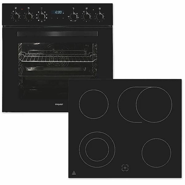exquisit Elektro-Herd-Set "EHE285-HBZ-020" mit Teleskopauszug nachrüstbar P günstig online kaufen