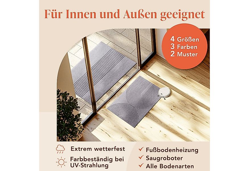Blumtal Fußmatte rutschfeste Schmutzfangmatte aus langlebigem Polyester, Fu günstig online kaufen