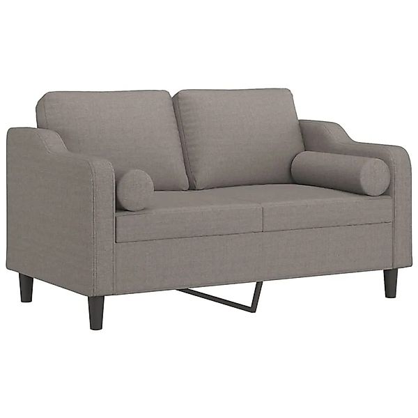 vidaXL 2-Sitzer-Sofa mit Zierkissen Taupe 120 cm Stoff 3200844 günstig online kaufen