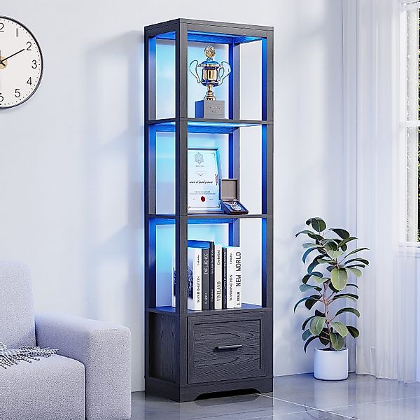 BROTTAR Vitrine mit Schubladen, LED-Beleuchtung und günstig online kaufen