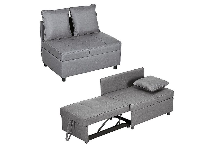 HOMCOM Sessel Schlafsessel 3-in-1 Ausziehbares Schlafsofa mit Bettfunktion günstig online kaufen