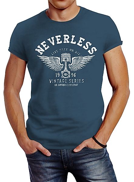 Neverless Print-Shirt Herren T-Shirt Biker Motorrad günstig online kaufen