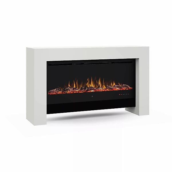 muenkel design bridge [moderner Optiflame Design Elektrokamin]: weiß (warm) günstig online kaufen