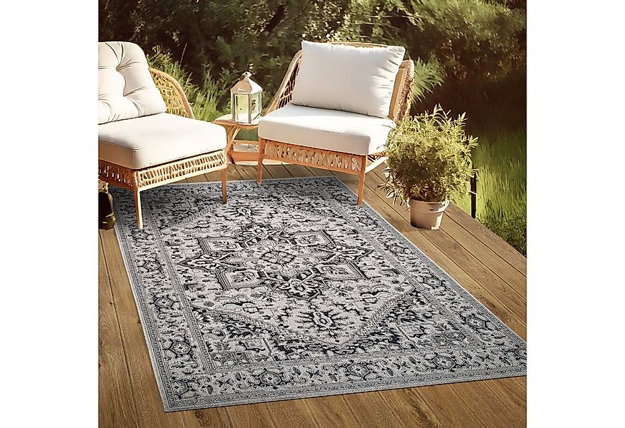 oKu-Tex Outdoorteppich PLUTUS In- & Outdoor Teppich, Flachgewebe, Sisalopti günstig online kaufen