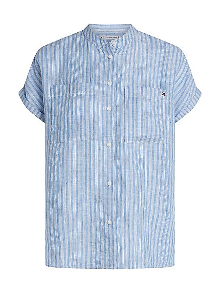 Tommy Hilfiger Kurzarmbluse ESS LINEN COLLARLESS günstig online kaufen