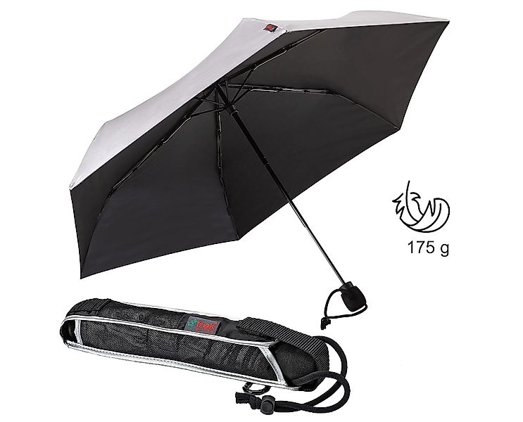 EuroSCHIRM Taschenregenschirm "light trek ultra, silber" besonders leicht, günstig online kaufen