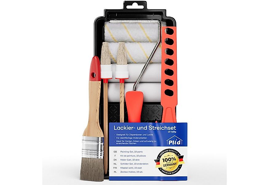 plid Malerset Premium Streichset Lackierset Pinsel Farbwanne Walze Steckbüg günstig online kaufen