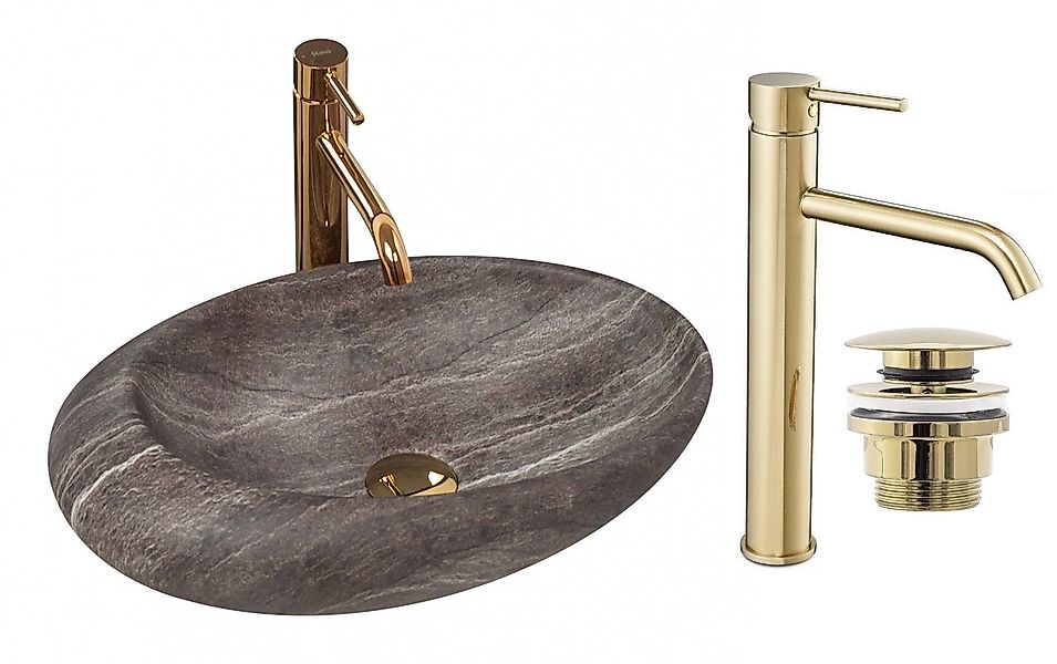 GTM Design Aufsatzwaschbecken Matt - Modern Waschbecken ohne Hahnloch günstig online kaufen